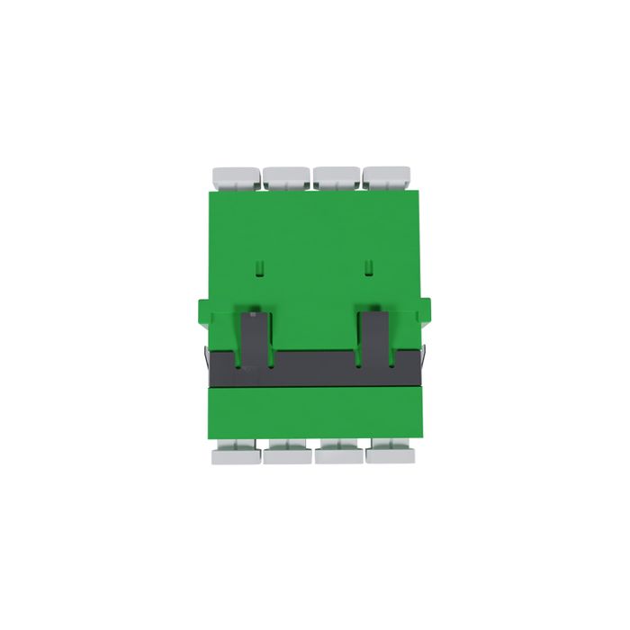 Fibre Adaptor, LC APC Quad OS2 (Green) - Flangeless