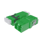 Fibre Adaptor, LC APC Duplex OS2 (Green) - Flangeless