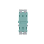 Fibre Adaptor, LC Duplex OM3/4 (Aqua) - Flangeless