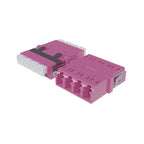 Fibre Adaptor, LC Quad OM3/4 (Erica Violet) - Flangeless
