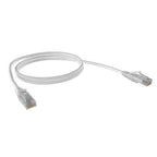 Cat6A 26AWG UTP 10G RJ45 Patch Lead, White LSZH Jacket, 5m