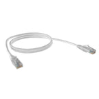 Cat6A 26AWG UTP 10G RJ45 Patch Lead, White LSZH Jacket, 5m