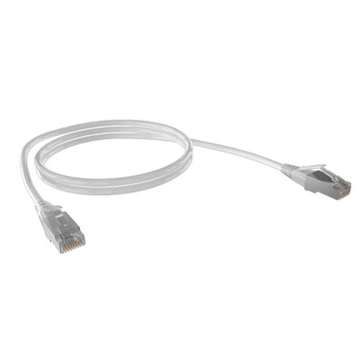 Cat6A 26AWG S/FTP 10G RJ45 Patch Lead, White LSZH Jacket, 1m