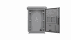 18RU 600mm Deep Outdoor Freestanding Cabinet. IP45 Rated, Grey